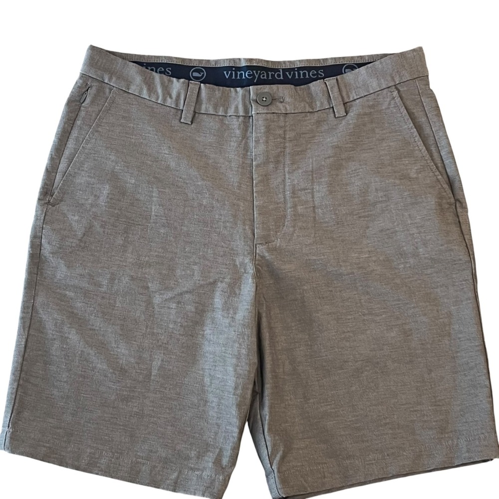 Vineyard Vines Shorts Mens 32 Gray 9" On The Go Performance Stretch Golf